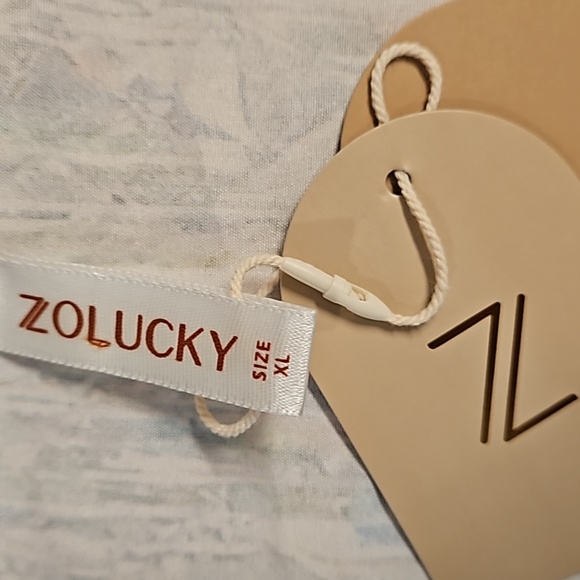 ZOLUCKY abstract diamond print multicolor casual long sleeve kimono cardigan XL - Picture 3 of 8